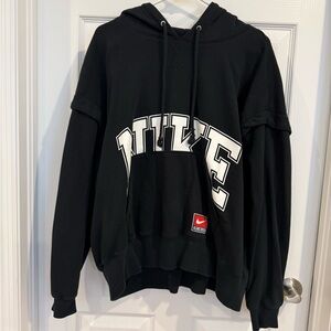 Nike Black and White Logo Hoodie